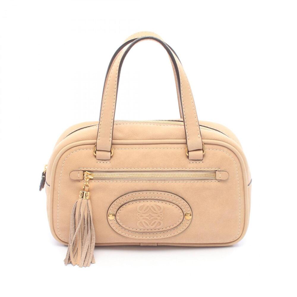 Loewe Madrid Anagram Tassel Handbag, Leather, Women's, Beige